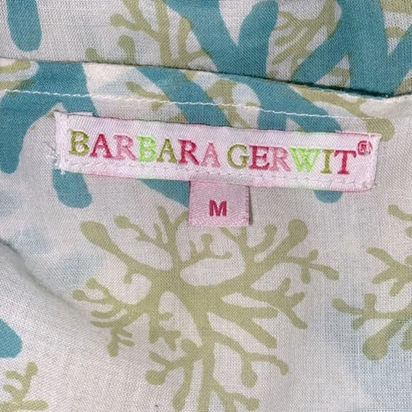 Barbara Gerwhit beachy coastal tunic embellished top size medium - Picture 6 of 9